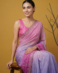 Fendy Satin Designer Saree with Gotapatti Work and Cutwork Piping Border Party Wedding Wear Saree