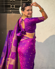 Purple Soft Silk Traditional Zari Woven Saree