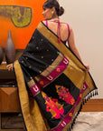 Karishma Sharma in our Black Zari Woven Vitthala God Special Traditional Paithani Silk Saree