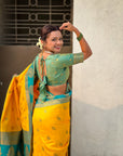 Soft Silk Peacock Zari Woven Saree with Rich Pallu and Contrast Border for Wedding and Festive Wear