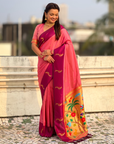 Pure Silk Saree Traditional Paithani Zari Woven Wedding Saree for Women Festive Party Wear Ethnic Designer Saree
