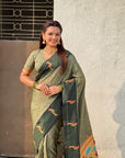 Pure Silk Saree Traditional Paithani Zari Woven Wedding Saree for Women Festive Party Wear Ethnic Designer Saree