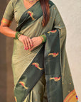 Pure Silk Saree Traditional Paithani Zari Woven Wedding Saree for Women Festive Party Wear Ethnic Designer Saree