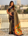 Pure Silk Saree Traditional Paithani Zari Woven Wedding Saree for Women Festive Party Wear Ethnic Designer Saree