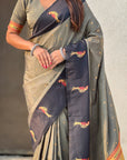 Pure Silk Saree Traditional Paithani Zari Woven Wedding Saree for Women Festive Party Wear Ethnic Designer Saree