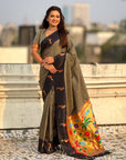 Pure Silk Saree Traditional Paithani Zari Woven Wedding Saree for Women Festive Party Wear Ethnic Designer Saree