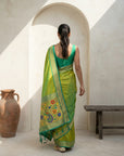 Premium Soft Silk Paithani Saree with Polka Motifs, Peacock Border and Traditional Pallu