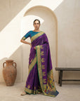 Premium Soft Silk Paithani Saree with Polka Motifs, Peacock Border and Traditional Pallu