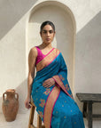 Premium Soft Silk Paithani Saree with Polka Motifs, Peacock Border and Traditional Pallu