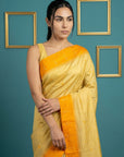Orange Handloom Soft Silk Saree with Zari Weaving, Contrast Muniya Border  Traditional Pallu – Rich Look Silk Saree with Blouse Piece