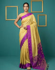 Purple Handloom Soft Silk Saree with Zari Weaving, Contrast Muniya Border  Traditional Pallu – Rich Look Silk Saree with Blouse Piece