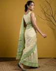 Handloom Soft Silk Saree with Zari Woven Motifs Contrast Traditional Border and Rich Pallu
