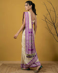 Handloom Soft Silk Saree with Zari Woven Motifs Contrast Traditional Border and Rich Pallu