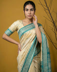 Handloom Soft Silk Saree with Zari Woven Motifs Contrast Traditional Border and Rich Pallu