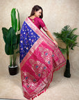 Violet Banarasi Jaal Zari Woven Silk Saree