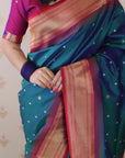 Green Bandhani Paithani Silk Zari Woven Saree