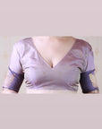 Lavender Soft Silk Dusty Concept Floral Zari Woven Saree