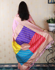 Baby Pink Soft Silk Banarasi Multicolor Pallu Zari Woven Saree