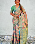 Rama Original Dharmavaram Leheriya Silk Zari Woven Saree