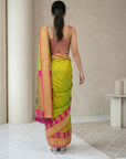 Chutney Soft Silk Paithani Saree For Women Meenakari Zari Weaving Floral Motifs Traditional Wedding Saree With Brocade Blouse