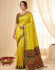 Mehendi Premium Soft Silk Saree Designer Party Wear Saree With Gold Zari Peacock Motifs Meenakari Pallu Wedding Festive Saree