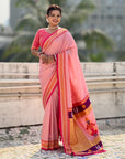 Top Trending Vitthala Contrast Paithani Saree Rakhumai Soft Silk Traditional Design