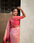 Top Trending Vitthala Contrast Paithani Saree Rakhumai Soft Silk Traditional Design