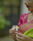 Sakshi Deshmukh in our Green Contrast Zari Woven Chandrakor Yeola Paithani Silk Saree